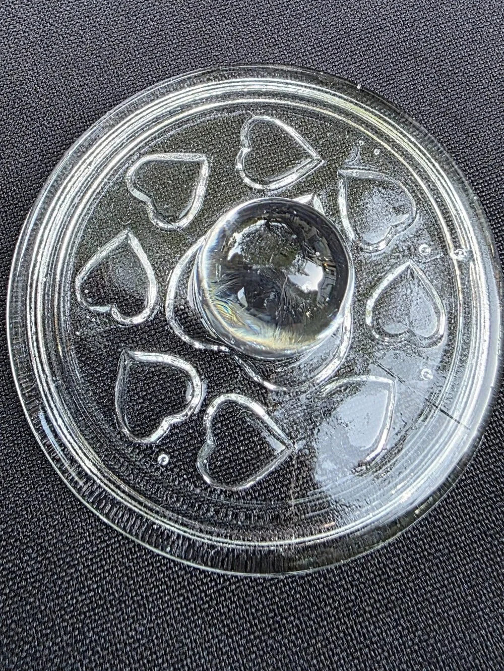 Vintage Williams Sonoma Glass Cookie Stamps Set 4 Hearts Flowers 1980s Baking